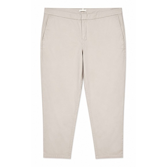 Eileen Fisher Pants - Eileen Fisher Beige Organic Cotton Tencel Tapered Ankle Pants Size 16